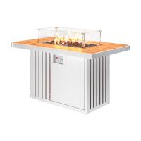 Газовый камин KAMINEX Газовый камин-стол Мерапи белый уличный — купить и заказать в Еврокамин