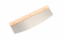 Нож для пиццы, полумесяц, деревянная ручка