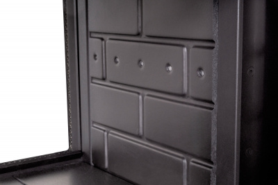 Каминная топка Экокамин ВЕГА 1000TВ туннельная черный шамот принтинг