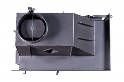 Каминная топка Экокамин Альфа 700 два стекла правая черный шамот