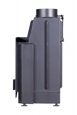 Каминная топка Экокамин Альфа 700 два стекла левая черный шамот