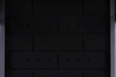 Каминная топка Экокамин ДЕЛЬТА 900PВ три стекла принтинг черный шамот подовая