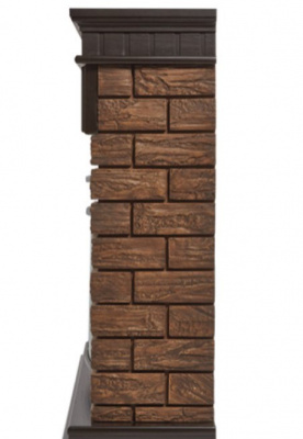 Портал для электрокамина Electrolux Bricks Wood Classic сланец темный, шпон венге