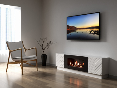 Биокамин Electrolux Тумба с биокамином BFP-P1700V белая