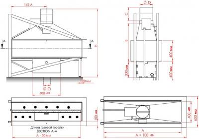 Газовая топка VERO-DESIGN Nippon NI G2 H3G