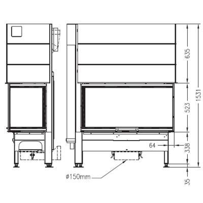 Каминная топка PALAZZETTI Sunny Fire 100 DX