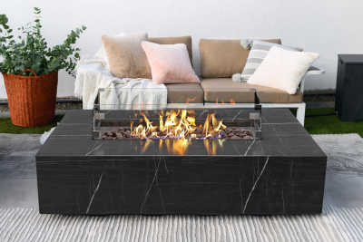 Газовый камин KAMINEX Газовый камин-стол Этна черый уличный — выбрать подходящую модель для заказа