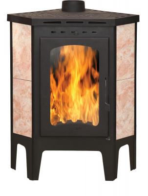 Печь Экокамин БАВАРИЯ УГЛОВАЯ С ПЛИТОЙ