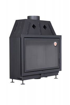 Каминная топка Экокамин АЛЬФА 1000B черный шамот