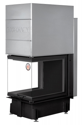 ДЕЛЬТА 700PB три стекла подовое горение принтинг черный шамот ДЕЛЬТА 700PB три стекла подовое горение принтинг черный шамот