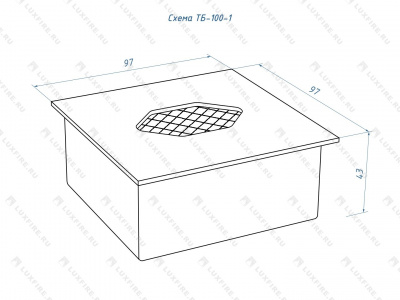 Биокамин LUX FIRE Топливный блок 100-1 XS