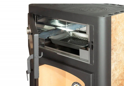 Печь Экокамин БАВАРИЯ ЭКО с духовкой и плитой