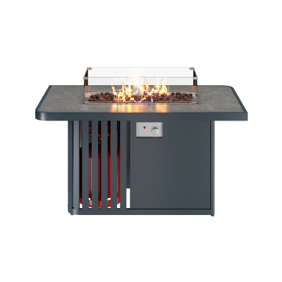 Газовый камин KAMINEX Газовый камин-стол Мерапи черный уличный — выбрать подходящую модель для заказа