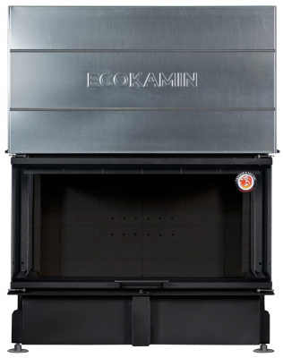 Каминная топка Экокамин ДЕЛЬТА 1200РB три стекла принтинг подовое горение черный шамот Каминная топка Экокамин ДЕЛЬТА 1200РB три стекла принтинг подовое горение черный шамот