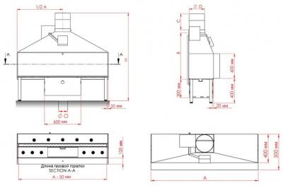 Газовая топка VERO-DESIGN Nippon NI G1