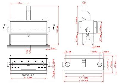 Газовая топка VERO-DESIGN Gala GA 7 D