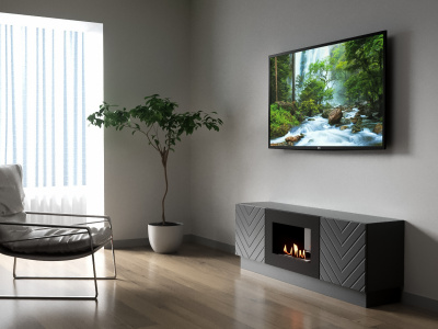 Биокамин Electrolux Тумба с биокамином BFP/P-1400V графит