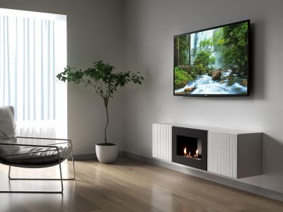 Биокамин Electrolux Тумба с биокамином BFP/P-1400L белая