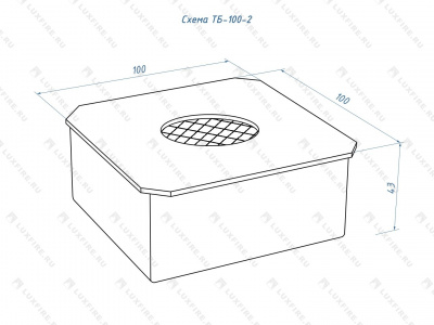 Биокамин LUX FIRE Топливный блок 100-2 XS