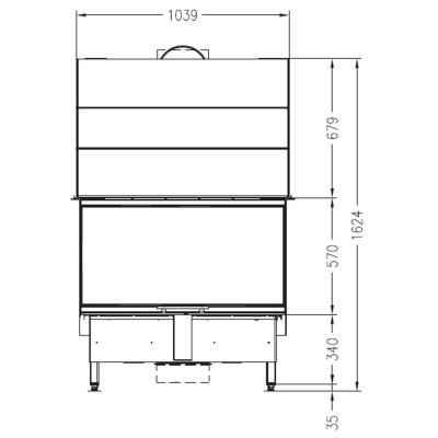 Каминная топка PALAZZETTI Sunny Fire 100 3D