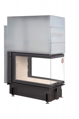 Каминная топка Экокамин ДЕЛЬТА 900 P три стекла подовое горение принтинг