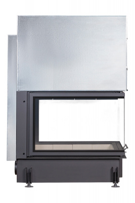 Каминная топка Экокамин ДЕЛЬТА 900 P три стекла подовое горение принтинг