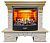 Встраиваемый электрокамин REAL-FLAME в камне Rockland Lux 25/25,5 WT с очагом 3D Firestar 25,5