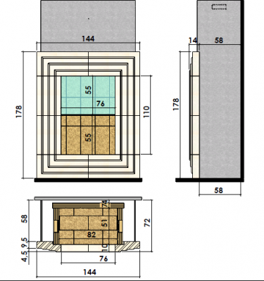 Каминная облицовка CHAZELLES Quadra