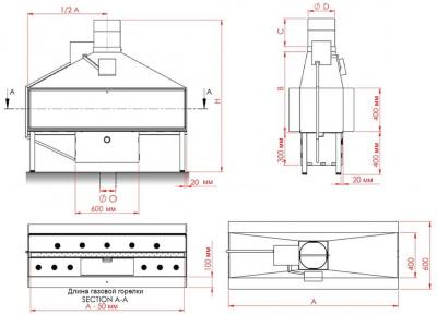 Газовая топка VERO-DESIGN Nippon NI G3 D