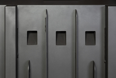 Каминная топка Экокамин ДЕЛЬТА 1000BV три стекла принтинг черный шамот, вертикальная ламель