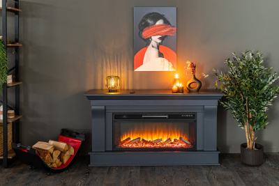 Портал для электрокамина ROYAL-FLAME Monaco 42 под очаг Vision 42, серый графит, разборный