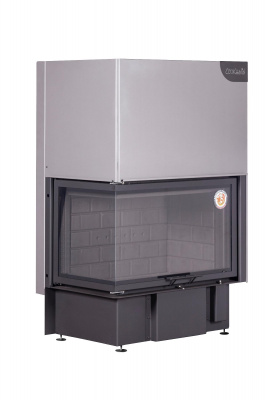 Каминная топка Экокамин Дельта 800LB два стекла левая принтинг черный шамот Каминная топка Экокамин Дельта 800LB два стекла левая принтинг черный шамот