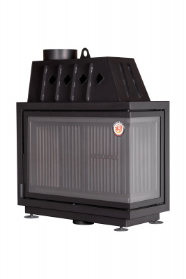 Каминная топка Экокамин Альфа 1000RB два стекла правая черный шамот