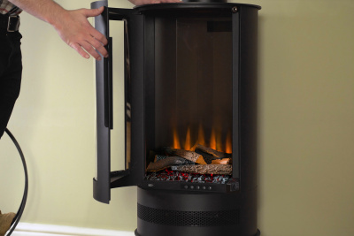 Электрический камин British Fires Трехсторонний с обогревом Ashurst Barrel Stove