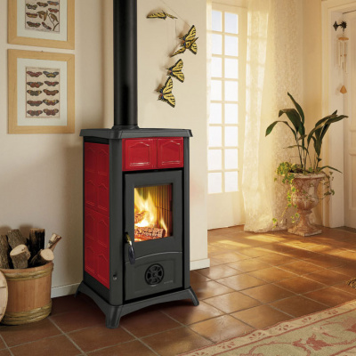 Печь La NORDICA Печь GEMMA LEAN CERAMICA ELEGANCE BORDEAUX