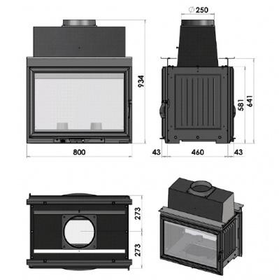 Каминная топка CHAZELLES CDF801L