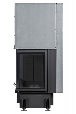 Каминная топка Экокамин Дельта 1000RB два стекла правая принтинг черный шамот 