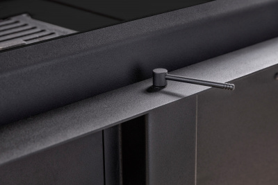 Каминная топка Экокамин Дельта 1000RB два стекла правая принтинг черный шамот 