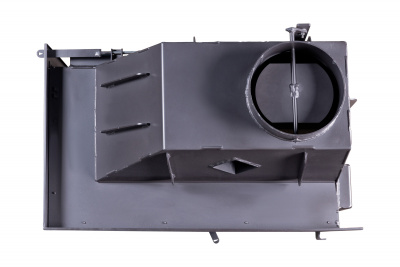 Каминная топка Экокамин Альфа 700 два стекла левая черный шамот