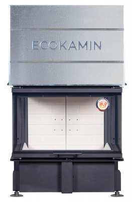 Каминная топка Экокамин Дельта 800 три стекла принтинг