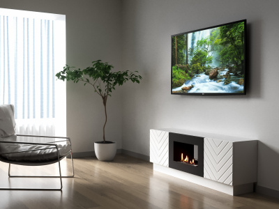 Биокамин Electrolux Тумба с биокамином BFP/P-1400V белая