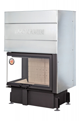 Каминная топка Экокамин Дельта 800L два стекла левая принтинг