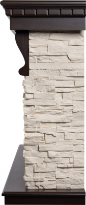 Портал для электрокамина Electrolux Michigan 60, камень молочный, шпон темный дуб