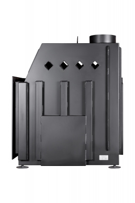 Каминная топка Экокамин Альфа 1000RB два стекла правая черный шамот