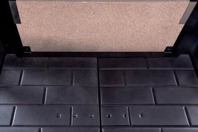 Каминная топка Экокамин Дельта 1000B три стекла принтинг черный шамот