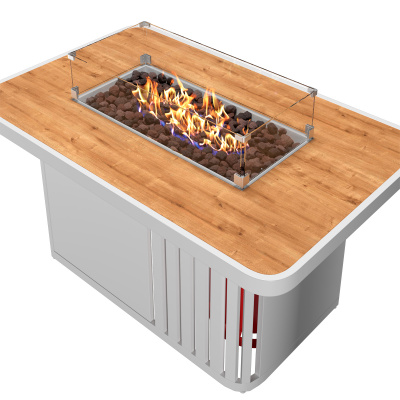 Газовый камин KAMINEX Газовый камин-стол Мерапи белый уличный — выбрать подходящую модель для заказа