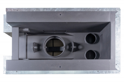 Каминная топка Экокамин ДЕЛЬТА 900 P три стекла подовое горение принтинг