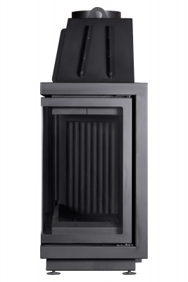 Каминная топка Экокамин Альфа 1000RB два стекла правая черный шамот