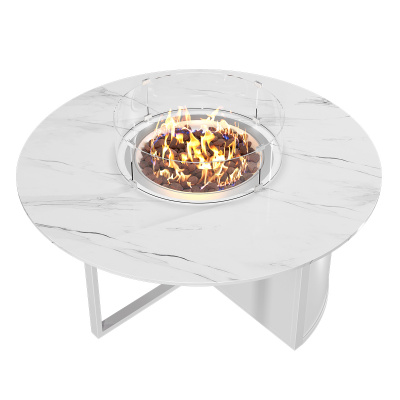 Газовый камин KAMINEX Газовый камин-стол Бромо белый уличный — выбрать подходящую модель для заказа