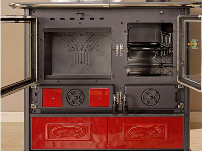 Печь La NORDICA Печь Rosa Reverse 2.0 Ceramica Liberty Bordeaux (Бордовый)